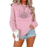 Auamin Christmas Sweatshirts for Women Christmas Tree Long Sleeve Shirt Merry Xmas Holiday Sequin Pullover Tops