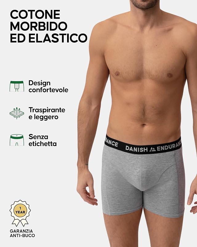 Boxer Uomo Cotone, 3 o 10 Paia, Multicolore (4xblu Marino, 3X Blu Marino/Bordeaux, 3xgrigio/Blu Marino), L