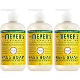 MRS. MEYER'S CLEAN DAY Liquid Hand Soap, Honeysuckle, 12.5 fl oz, 3 Pack | Moisturizing Liquid Hand Soap, Softens and Cleans Hands, Cruelty Free, Made with Essential Oils, Olive Oil, and Aloe Vera