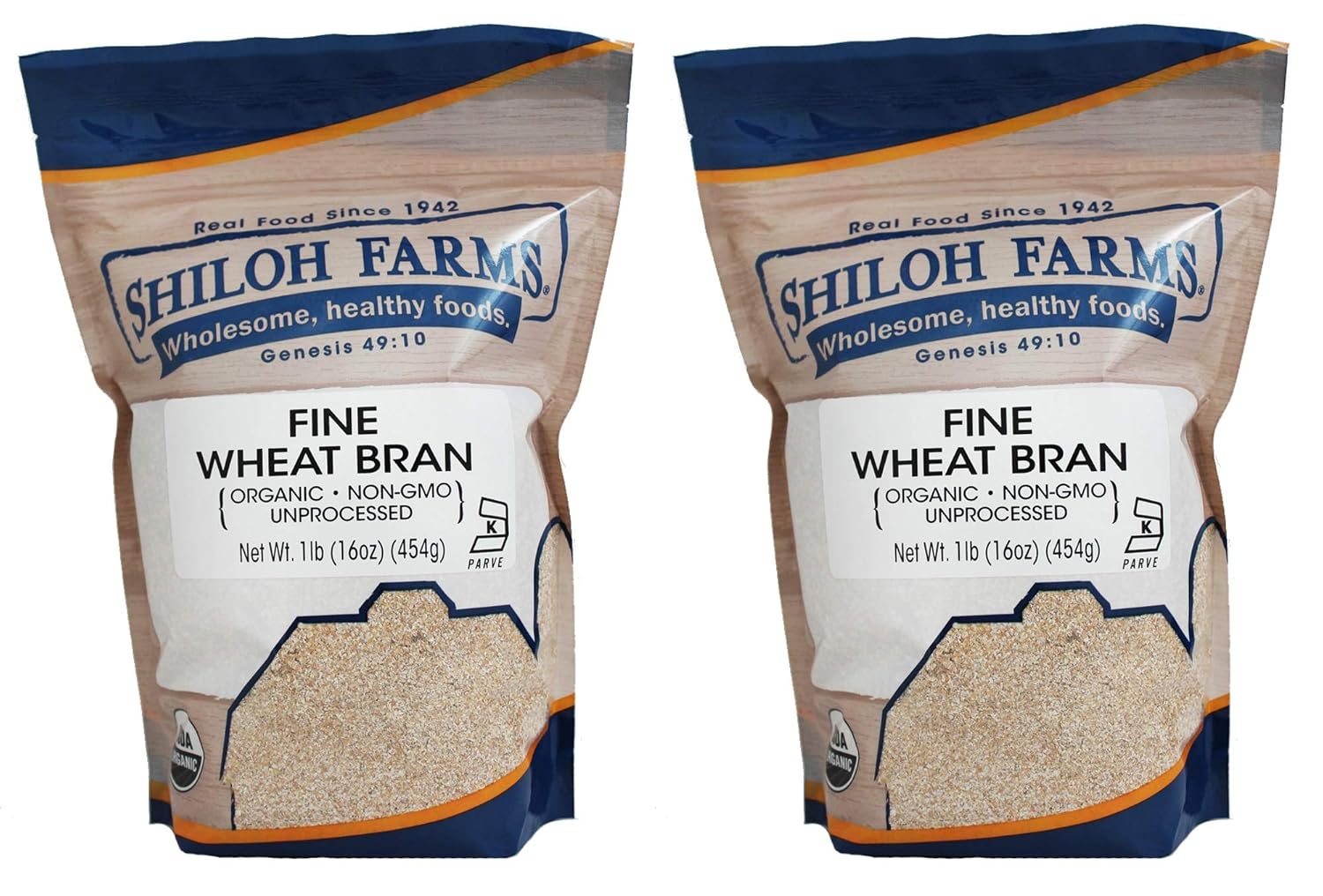Amazon Com Shiloh Farms Organic Fine Wheat Bran 16 Ounce Bag