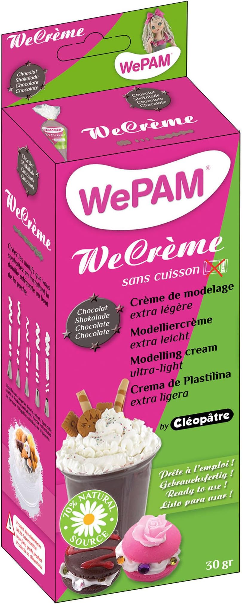 WePAM PFCW7596-30 Wecreme Modelling Cream Chocolate 30 g