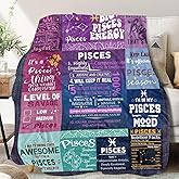 Pisces Zodiac Throw Blanket - Astrology Gift for Women and Men - Birthday Present - 60