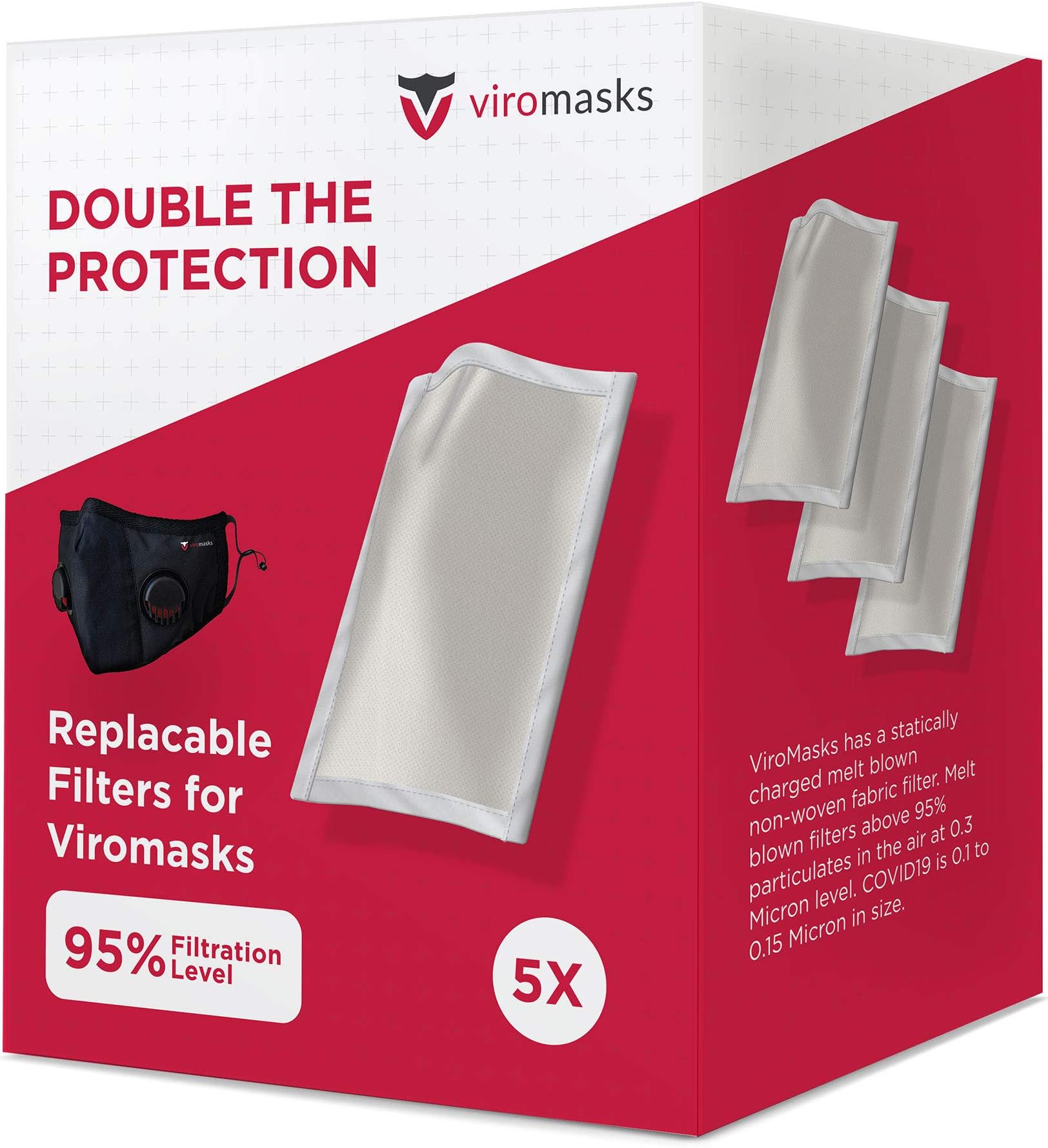 ViroMasksReplaceable Filters for Adults (Pack of 5)
