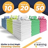 Discounted Cleaning Supplies Microfibre Cloth 40x40cm Pack of 20 White view 2