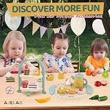 Airlab Wooden Large Tea Set for Toddlers Daisy Design Safe Play Food view 7