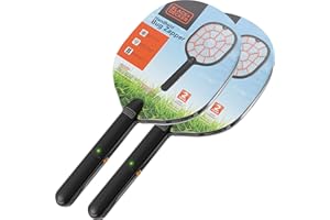 TRURID Bug Zapper Fly Swatter Electric for Mosquitoes Indoor Outdoor– Set of 2– Handheld Bug Zapper Racket