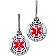 "Asthma Inhaler Inside" Alert Tags. Double Sided Medical Tags (two piece set)