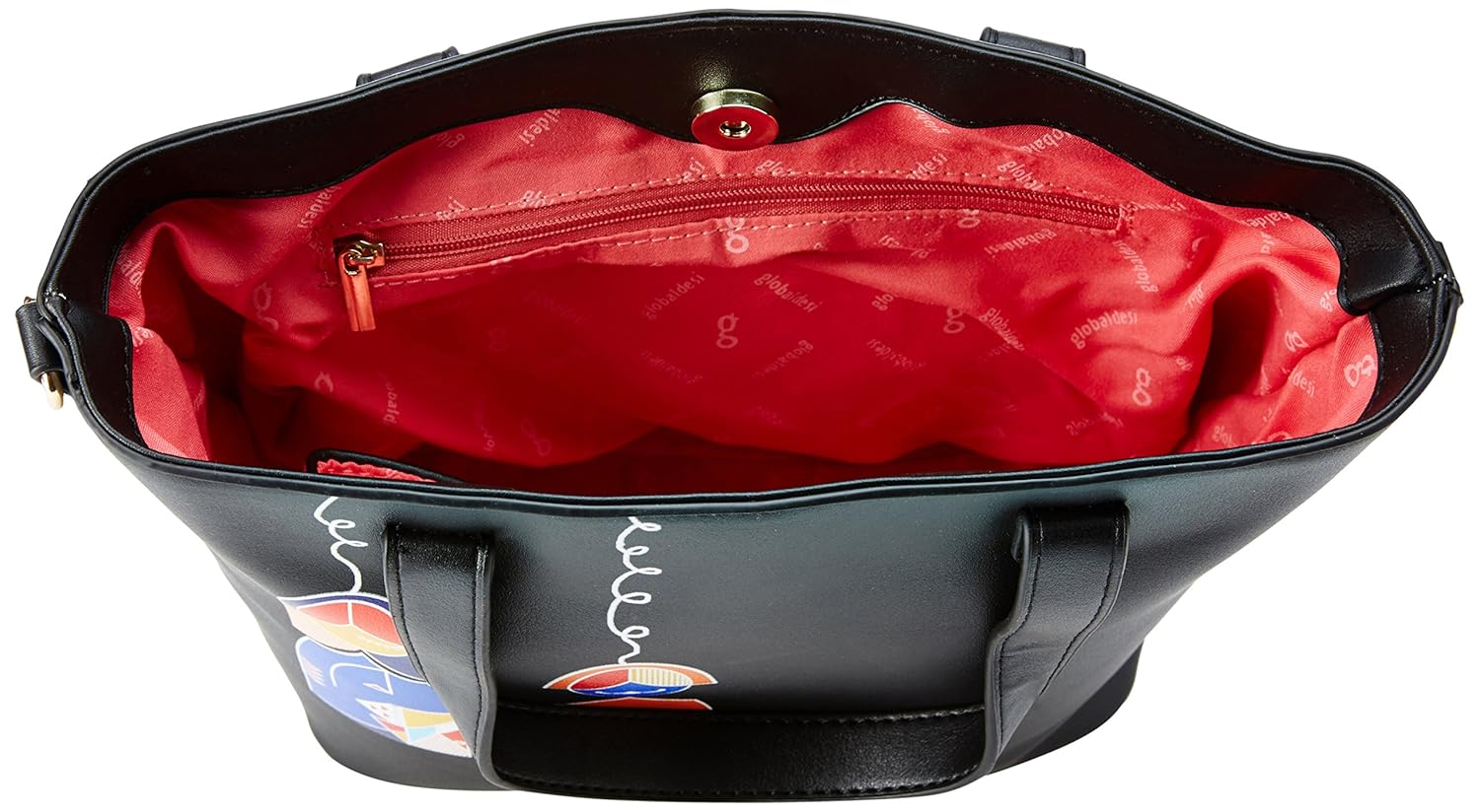 global desi fashion women's satchel (black) ()