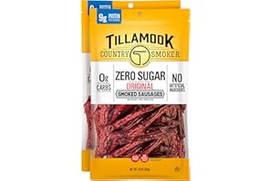 Tillamook Country Smoker Zero Sugar Original Keto Friendly Smoked Sausages, 10 Ounce (Pack of 2)