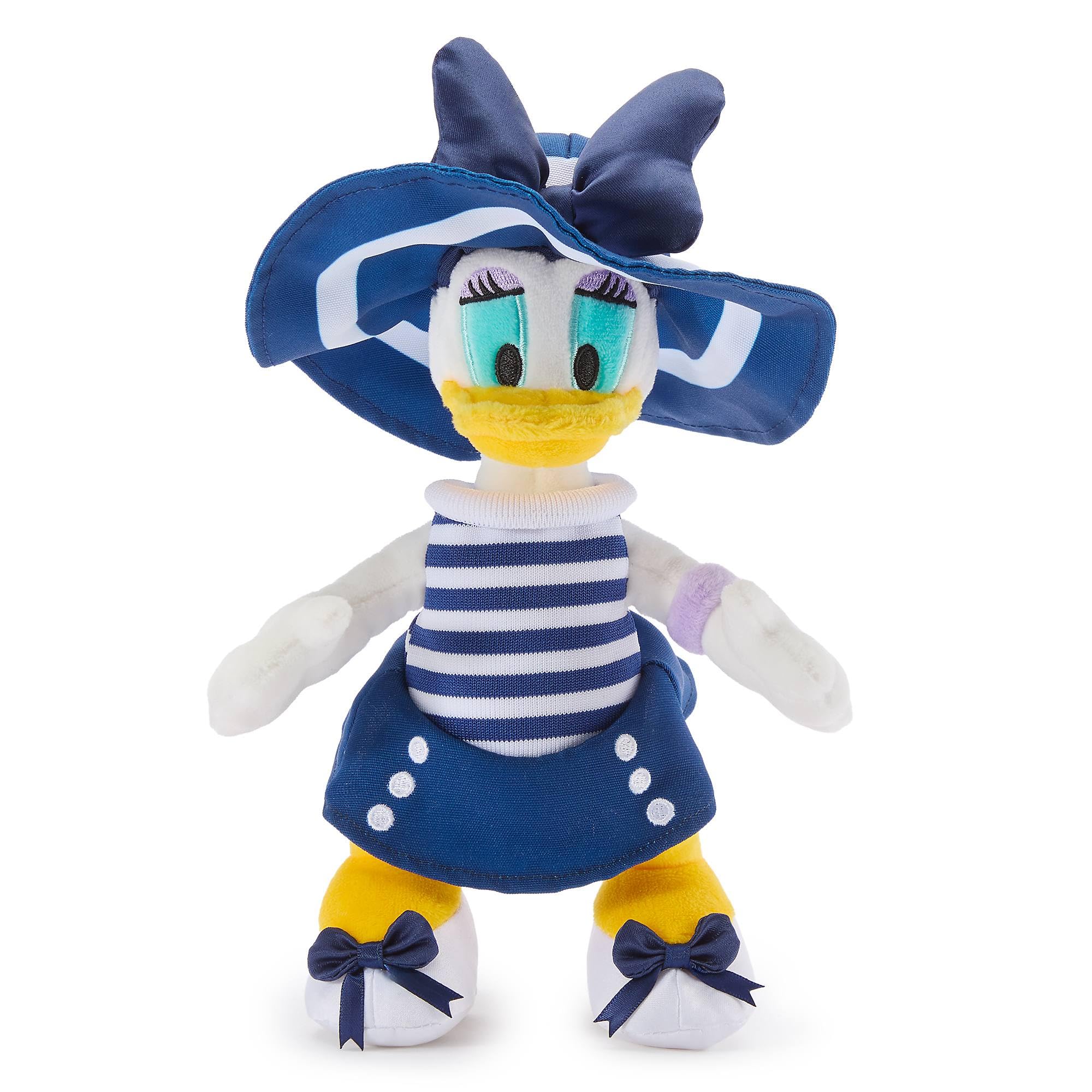 Disney Store Official Daisy Duck Nautical Mini Bean Bag 25cm Plush Sailor Soft Toy