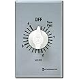 Intermatic FF4H 4-Hour Spring Loaded Wall Timer SPST No Hold - Enhance Energy Efficiency with Universal Compatibility - Automatic Timer for Effortless Control, Brushed Metal Finish