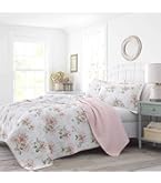 Amazon.com: Laura Ashley - Quilt Set, Super Soft Bedding with