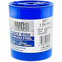 Wire and Cable Specialties MC0410-1#D .041" Safety Lockwire (MS20995C41 1.04 mm, 1 lb 0.45 kg Disp., appx 221 ft 30 m)