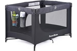 Pamo Babe Portable Crib Baby Playpen with Mattress and Storage Bag