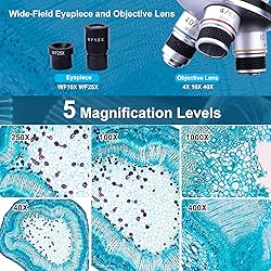 40X-1000X Binocular Microscope for Adults with
