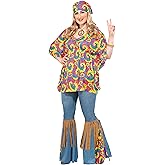 Forum Novelties Women's Plus-Size Hippie Chick Plus Size Costume