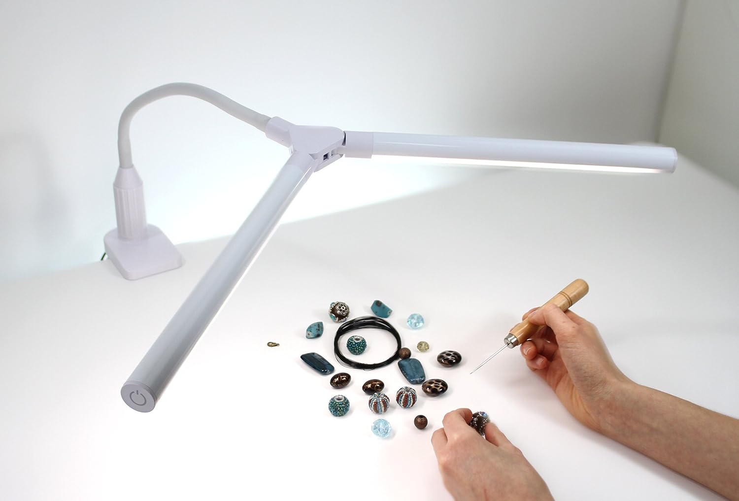 Daylight Company LLC Daylight Duo LED Art Craft Lamp with Clamp White