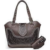 Montana West Western Tote Bag for Women Tooled Shoulder Bag Ladies Purses and Handbags