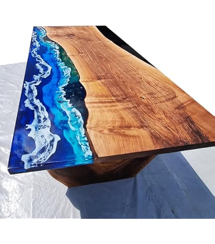 レジンテーブル Amazon.com - TUZECH Epoxy Table Top Fully