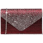 Dasein Ladies Frosted Satin Evening Clutch Purse Bag Crossbody Handbags Party Prom Wedding Envelope