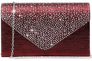 Dasein Ladies Frosted Satin Evening Clutch Purse Bag Crossbody Handbags Party Prom Wedding Envelope