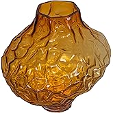 Bloomingville Glass Organic Shaped Vase, Amber Color