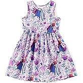 Disney Minnie Mouse Princess Frozen Elsa Stitch Girls Dress Sleeveless & Short Sleeve Casual Summer Clothes Baby to Toddler