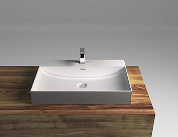Solid Surface Countertop Basin Sink Kitchen Semi Recessed