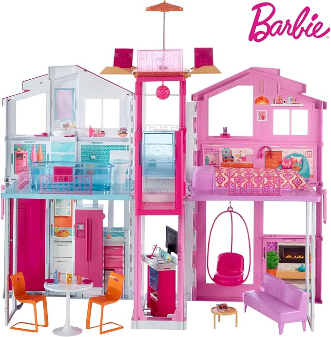 Barbie-la Casa di Malibu per Bambole con Accessori e Colori Vivaci 