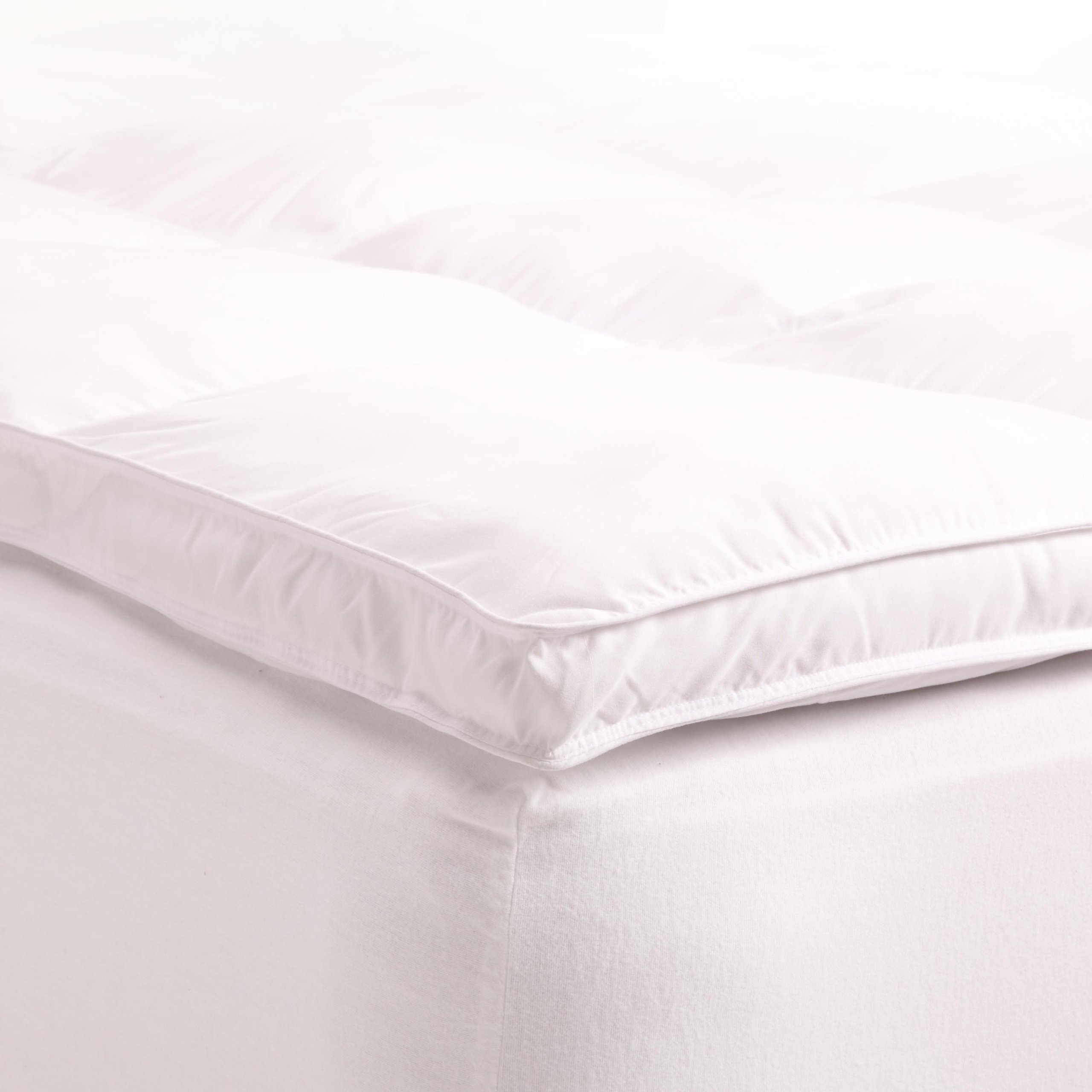 Superior King Mattress Topper, Hypoallergenic White Down Alternative