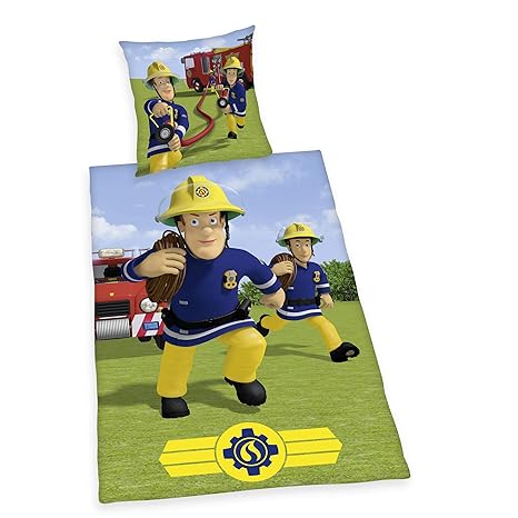 Herding FEUERWEHRMANN SAM Bettwäsche-Set 100% Baumwolle mehrfarbig One Size