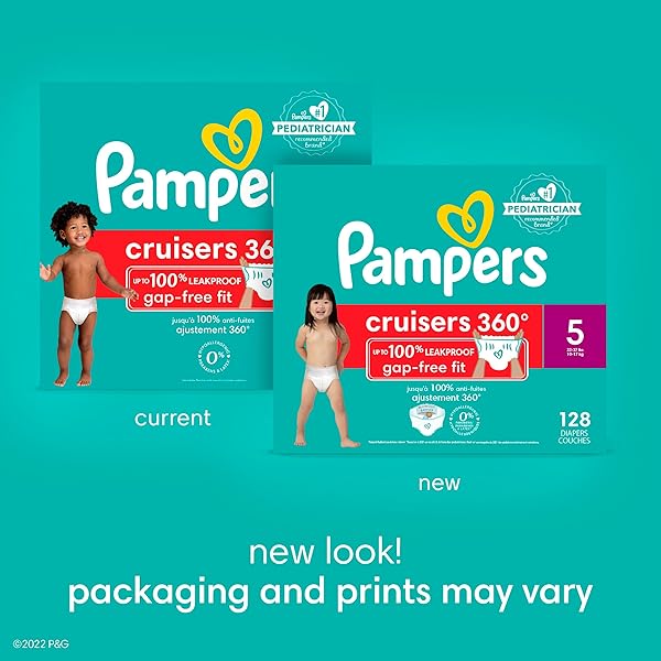 PAMPERS DIAPERS – CRUISERS 360 – SIZE 4, 21 COUNT, BABYPROOF UP TO 100% LEAKPROOF PULL-ON DIAPER (PACKAGING MAY VARY)