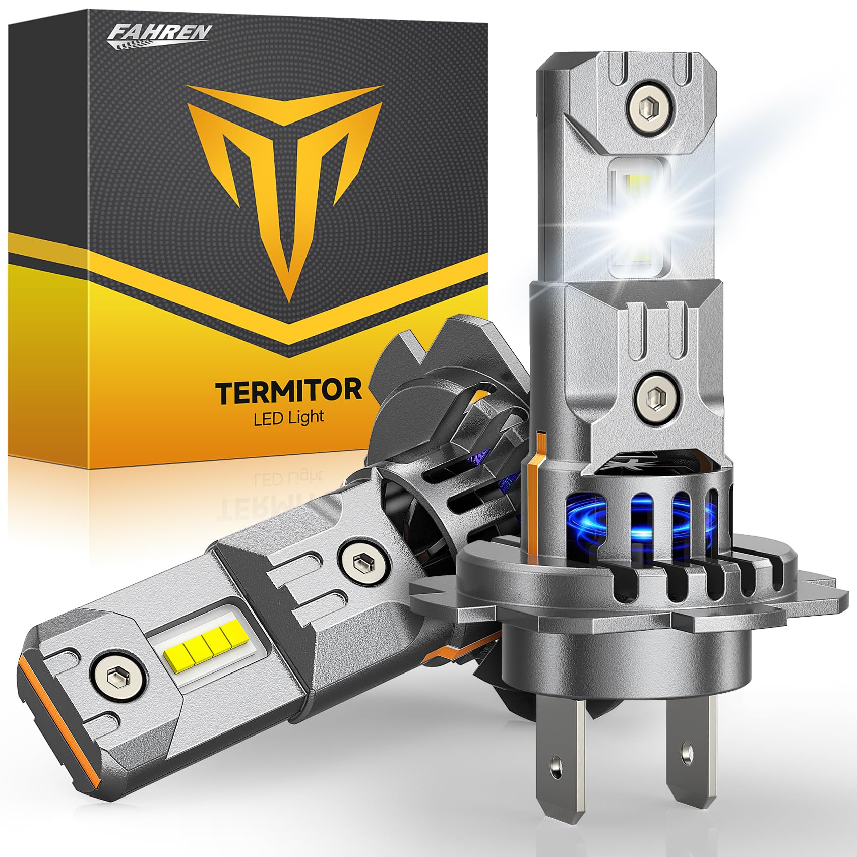 Photo 1 of FAHREN Upgraded & Brightest H7 Led Bulbs, (?,???%) ??? ??,????? Ultra Bright 6500K H7 fog light, Mini Size No Adapter Needed.IP68 Waterproof,Plug and Play, Pack of 2