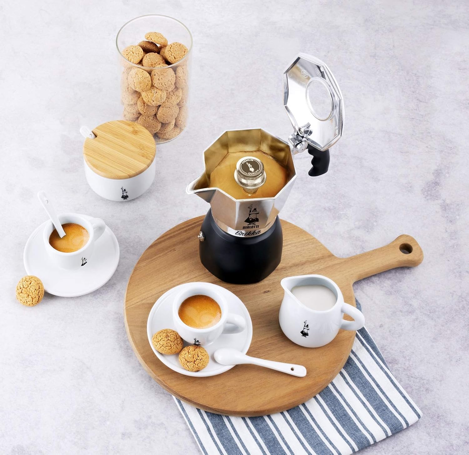 Bialetti 8006363023085 Bialetti Brikka 2 Cup Coffee Maker Metallic