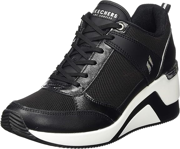 skechers ladies white leather trainers