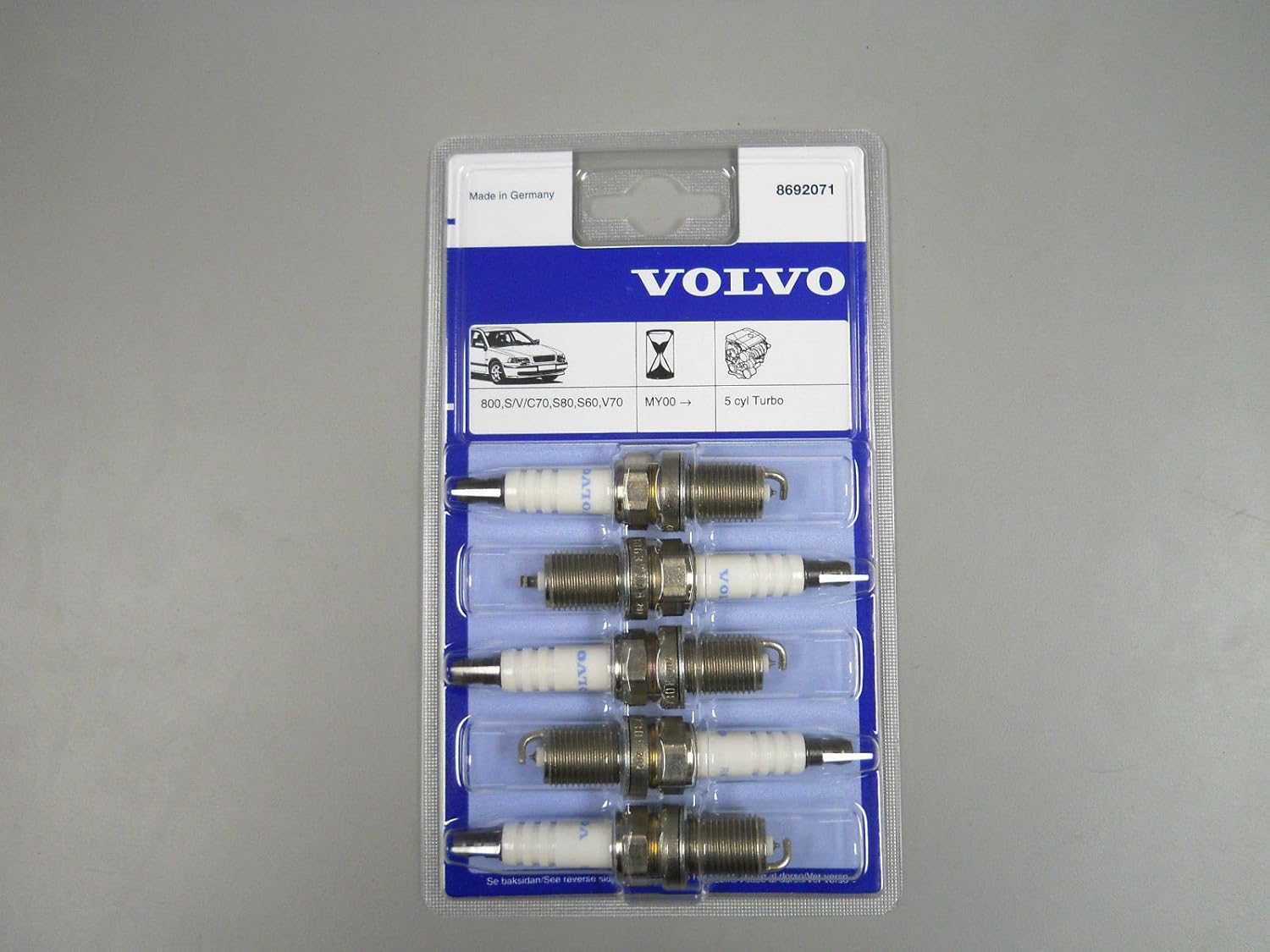 Genuine Volvo Spark Plugs Set 5 Cyinder Turbo Engines Multiple Vehicles See  List #8692071: Amazon.co.uk: Car & Motorbike