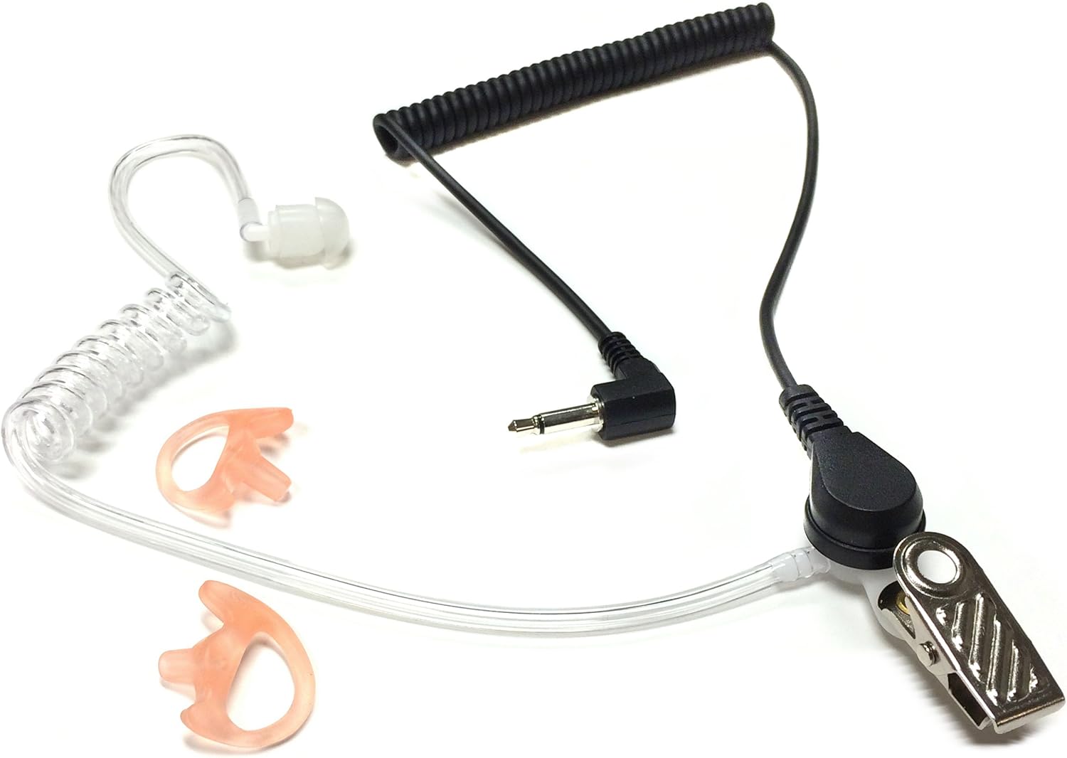 THE COMM GUYS NEW CLEAR COILED ACOUSTIC AUDIO TUBE EARPIECE Headsets & Earpieces Consumer 