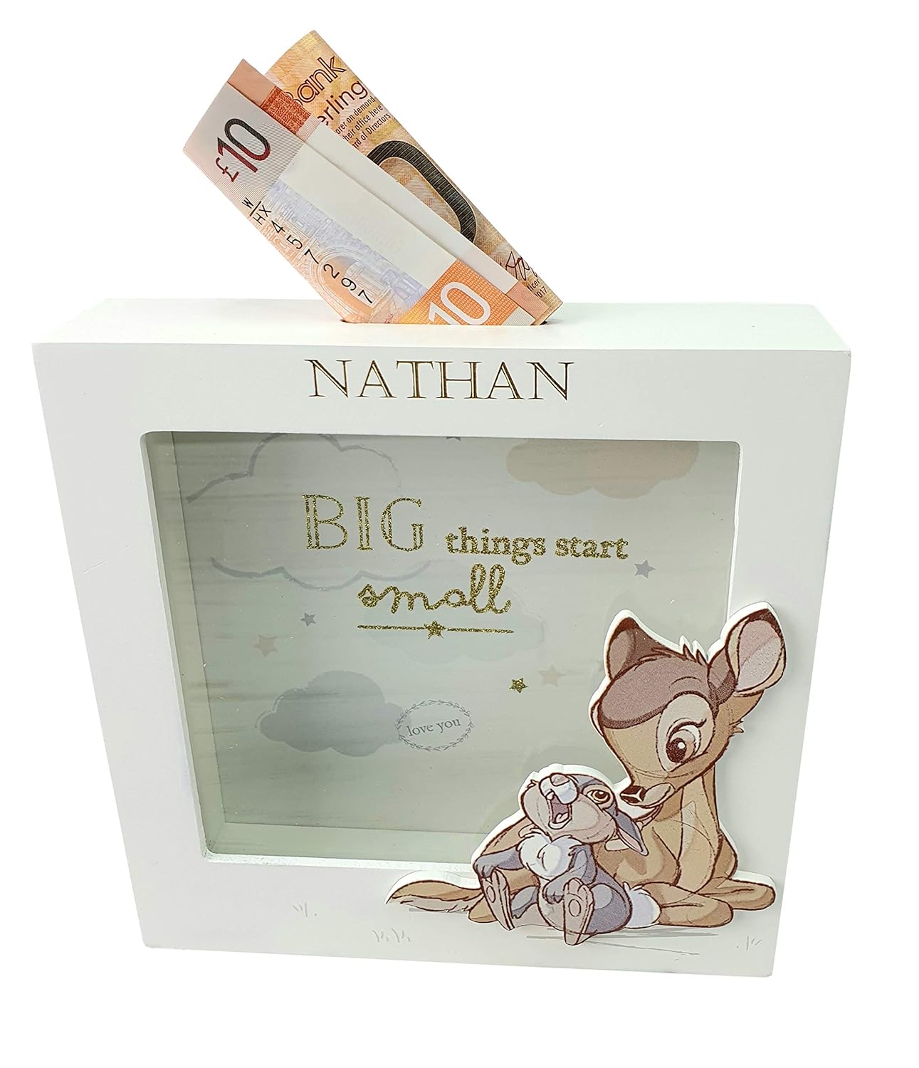 personalised baby money box