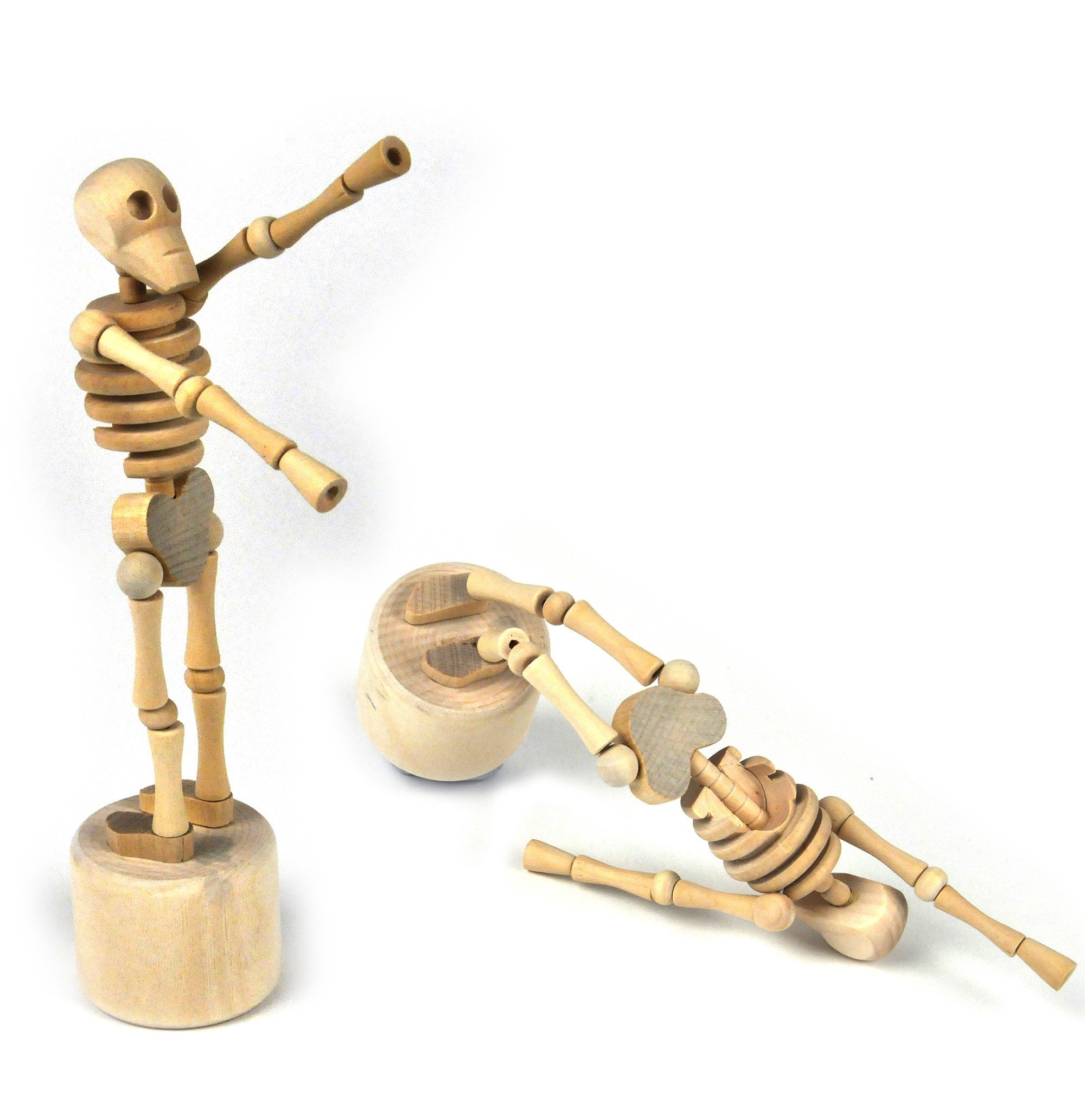 Kikkerland Skeleton Lazy Bones Sculpture, Tan