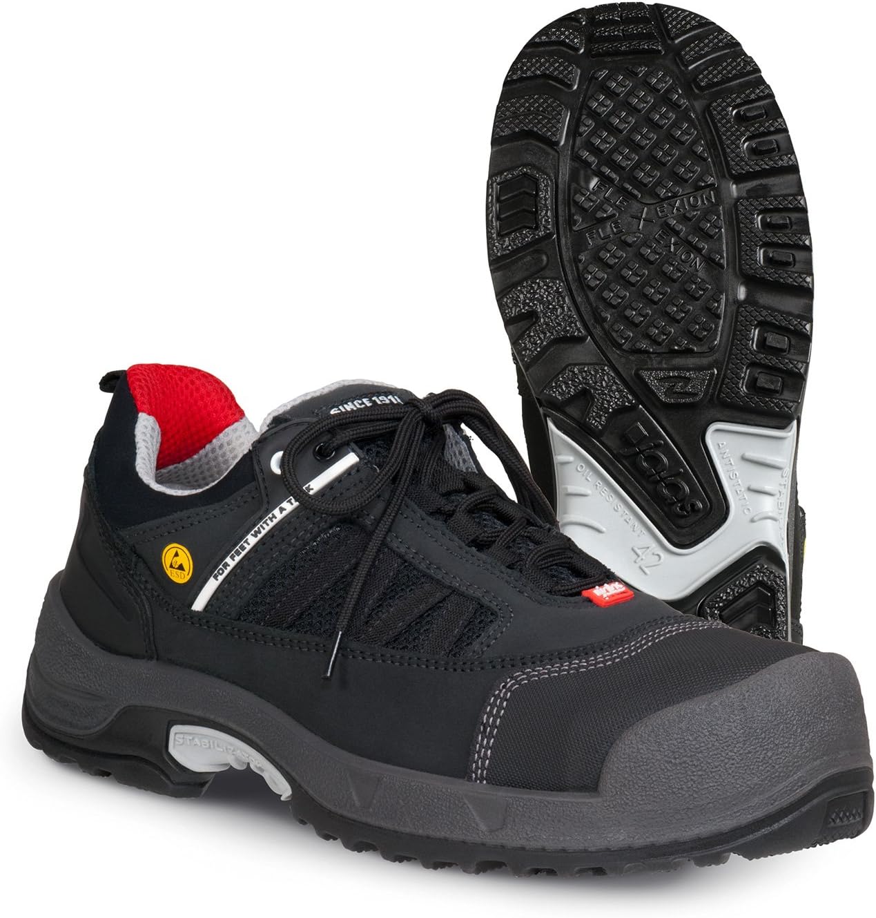 Ejendals 3018-40 Size 40"Jalas 3018 Zenit" Safety Footwear - Black/Grey/Red