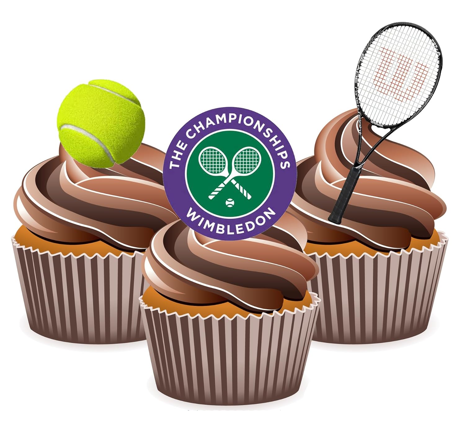 Ak Giftshop Precut Wimbledon Tennis Themed Edible Stand Up Cup