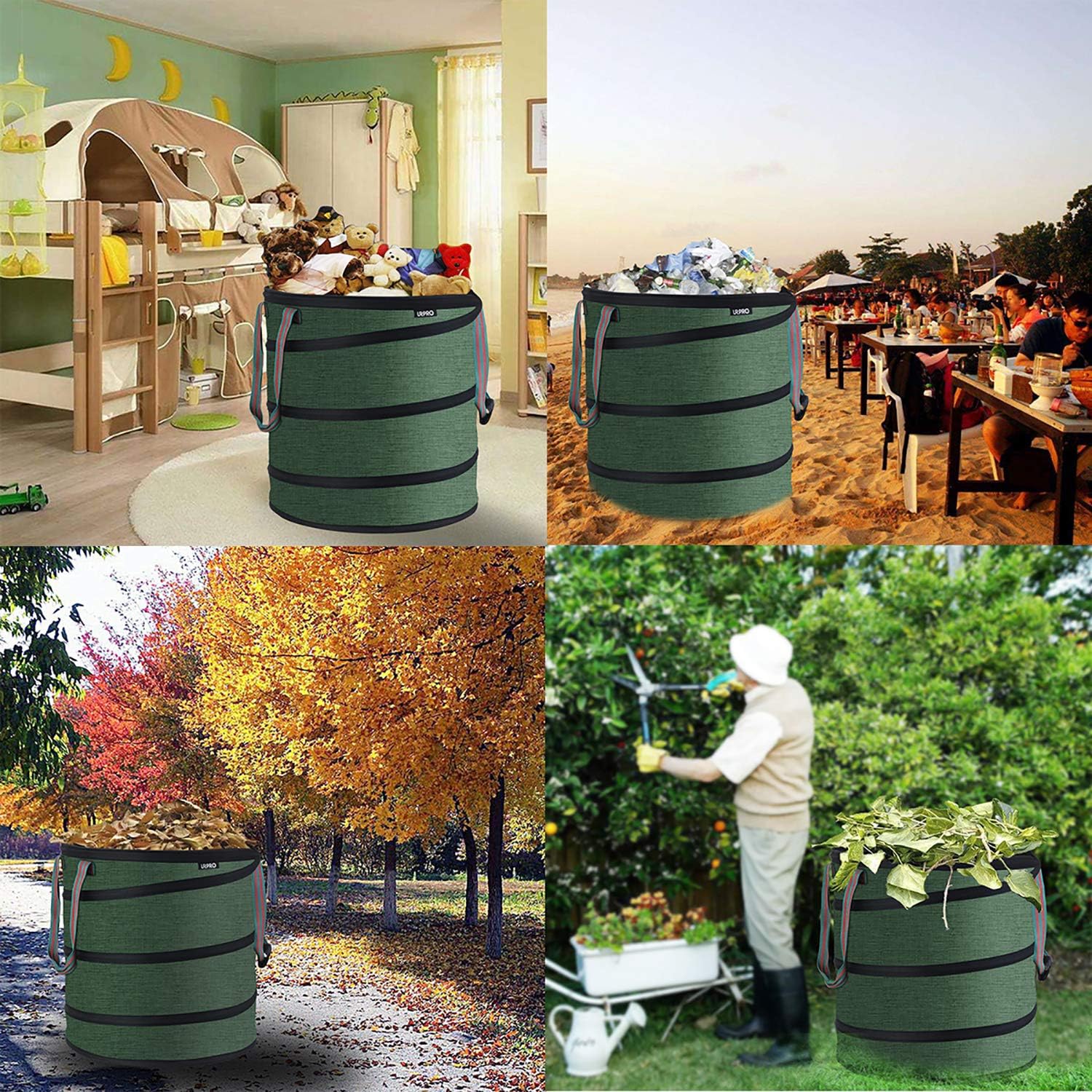 URPRO 80 Litres Ultra Tough Garden bag, 600D Oxford Fabric with