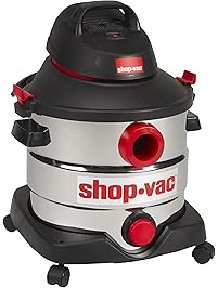 Shop-Vac 5989400 8 gallon 6.0 Peak HP Stainless Wet Dry Vacuum, Black