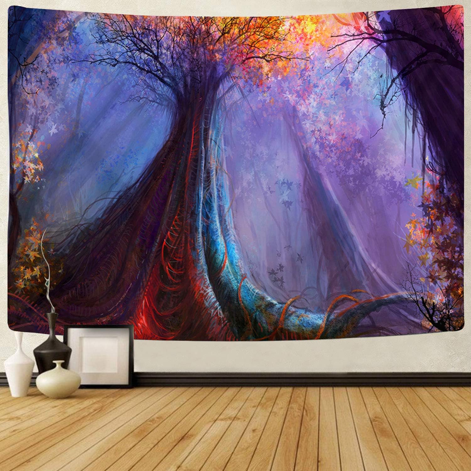 Delur Fantasy Forest Tapestry Nature Landscape Mystical Tapestry