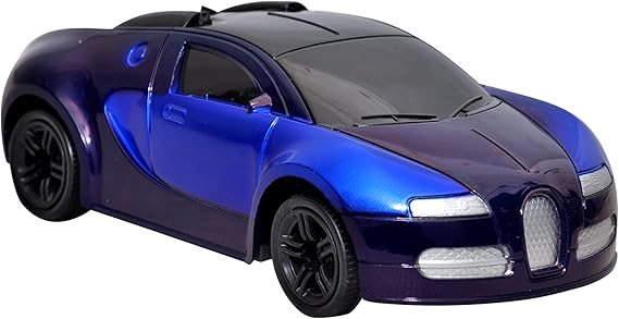 Toyshine Musical Bugatti Car, 1:20 Scale, Bump and Go, 3D Lights, Assorted Color