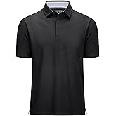 MAGCOMSEN Men's Polo Shirts Short Sleeve Cotton Pique 3 Button Classic Fit Casual T-Shirt Performance Golf Shirts