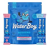 Waterboy Weekend Recovery Variety | 3,200mg Electrolyte Powder Packets | Ginger + L-Theanine + Vitamins | No Sugar, All Natural, Gluten Free | 24 Drink Stick Mixes (Variety Pack)