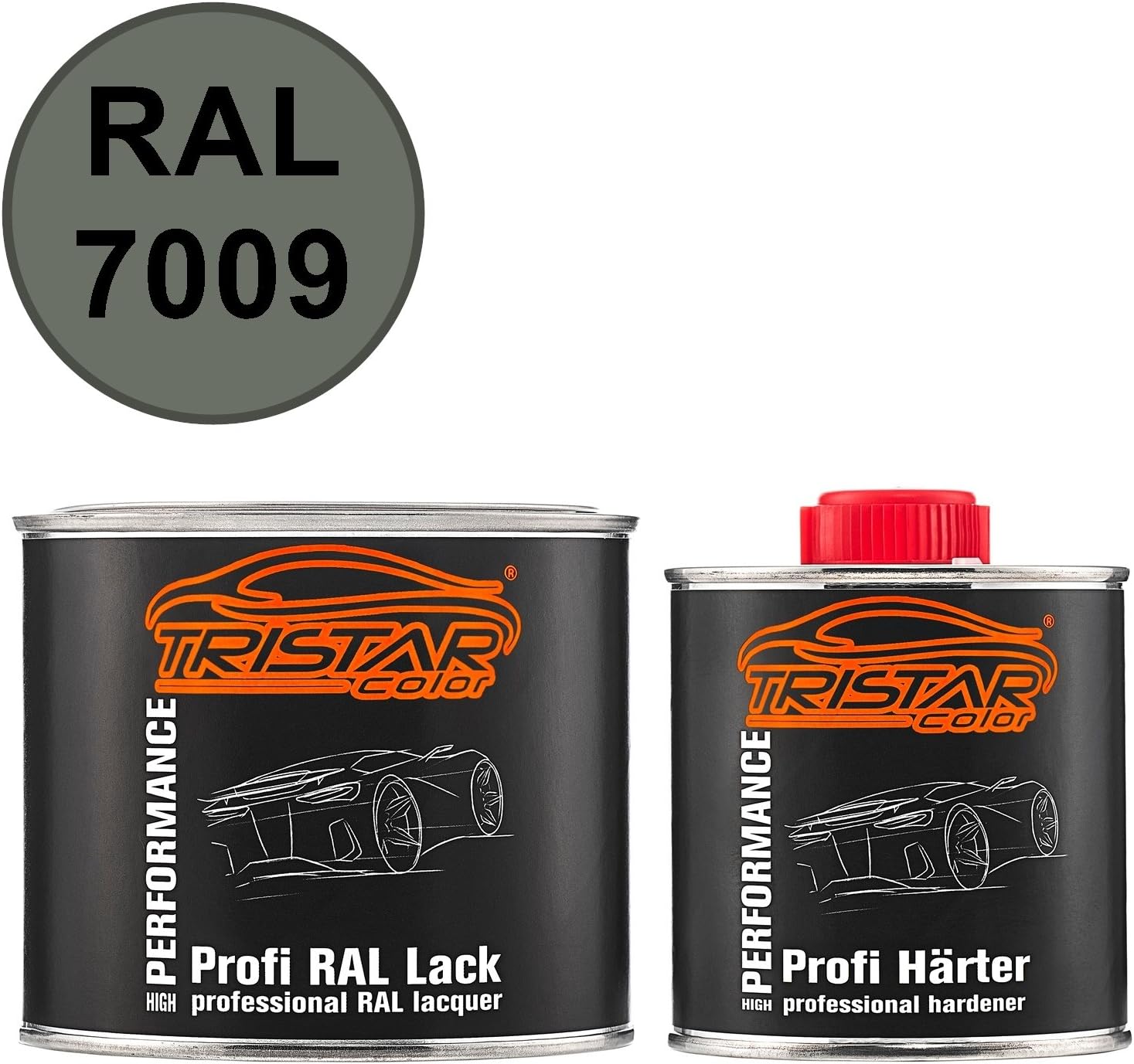 TRISTARcolor RAL 7009 Grüngrau Spraydose 3x400 Ml – Acryllack Glänzend, Schnelltrocknend, Made In Germany