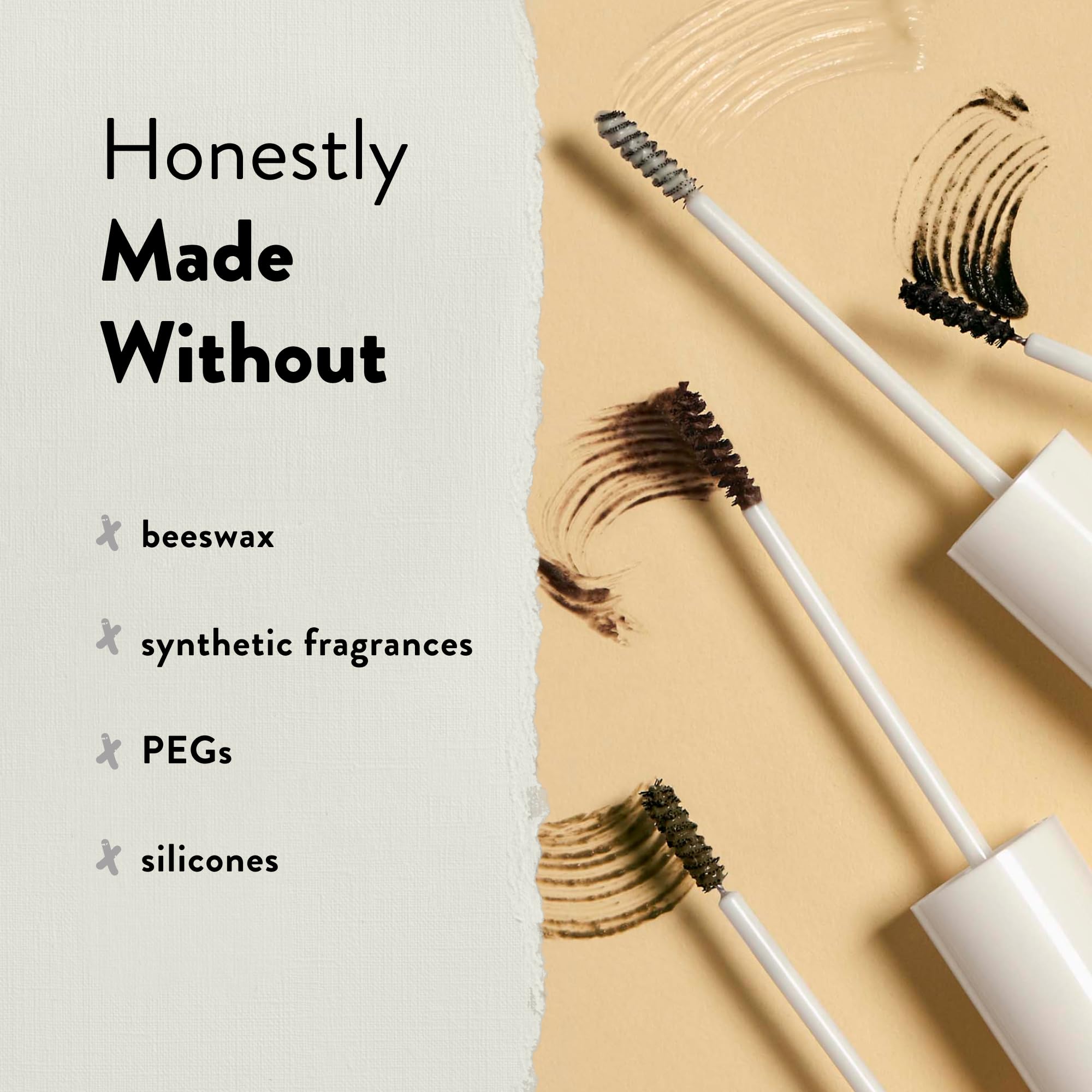 Honest Beauty Honestly Healthy Brow Gel for Fuller Looking Brows | Strengthens + Adds Volume | Castor Oil + Red Clover Extract | EWG Verified, Vegan, Cruelty Free | Brunette, 0.05 fl oz