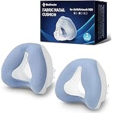 2 PCS Nasal Cushion for AirFit N20(L),1 pc Soft Fabric Nasal Cushion and 1 pc Velvet-Lined CPAP Nasal Mask Cushion for AirTouch N20, Soft Fabric for All Seasons, Velvet-Lined for Fall/Winter(Blue)